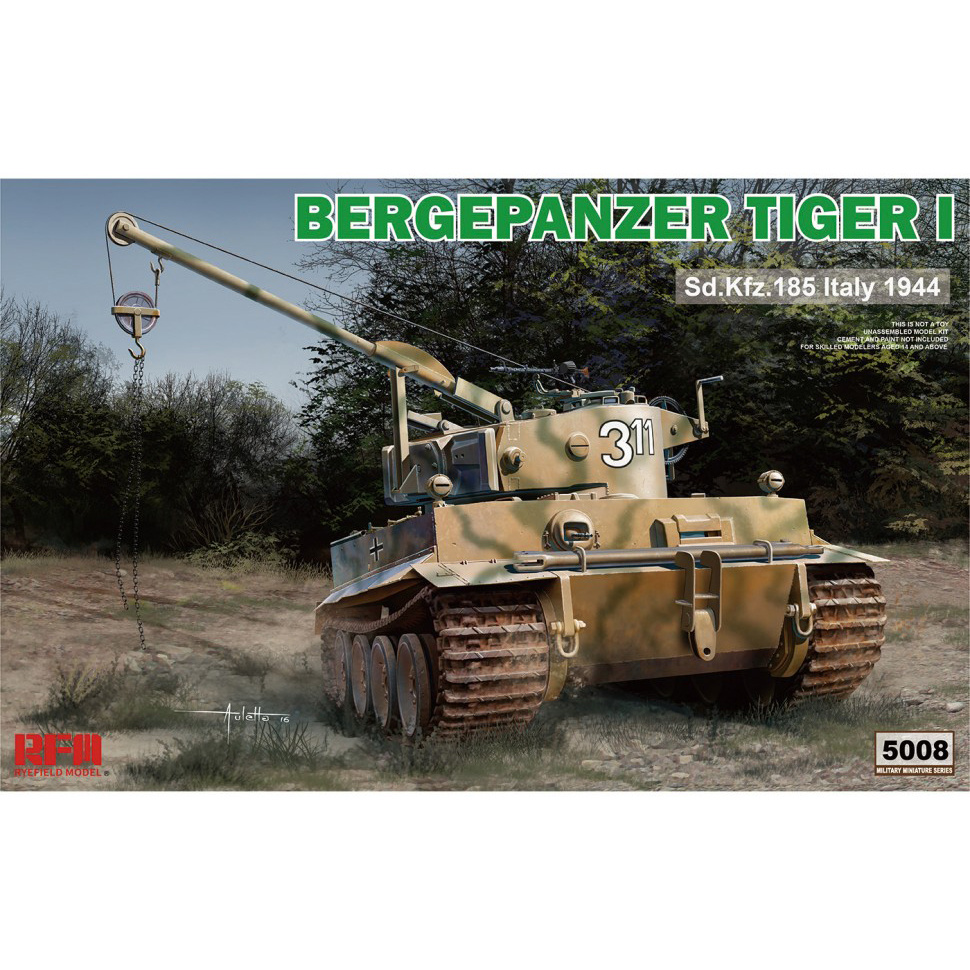 RM-5008 Rye Field Model 1/35 Танк Bergepanzer Tiger I Sd.Kfz.185, Италия 1944