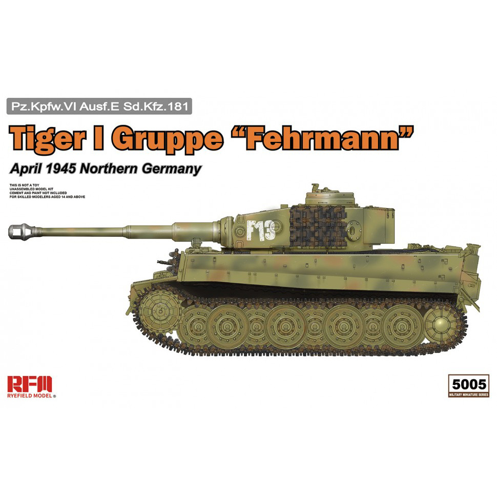 RM-5005 Rye Field Model 1/35 Танк Tiger I Gruppe 