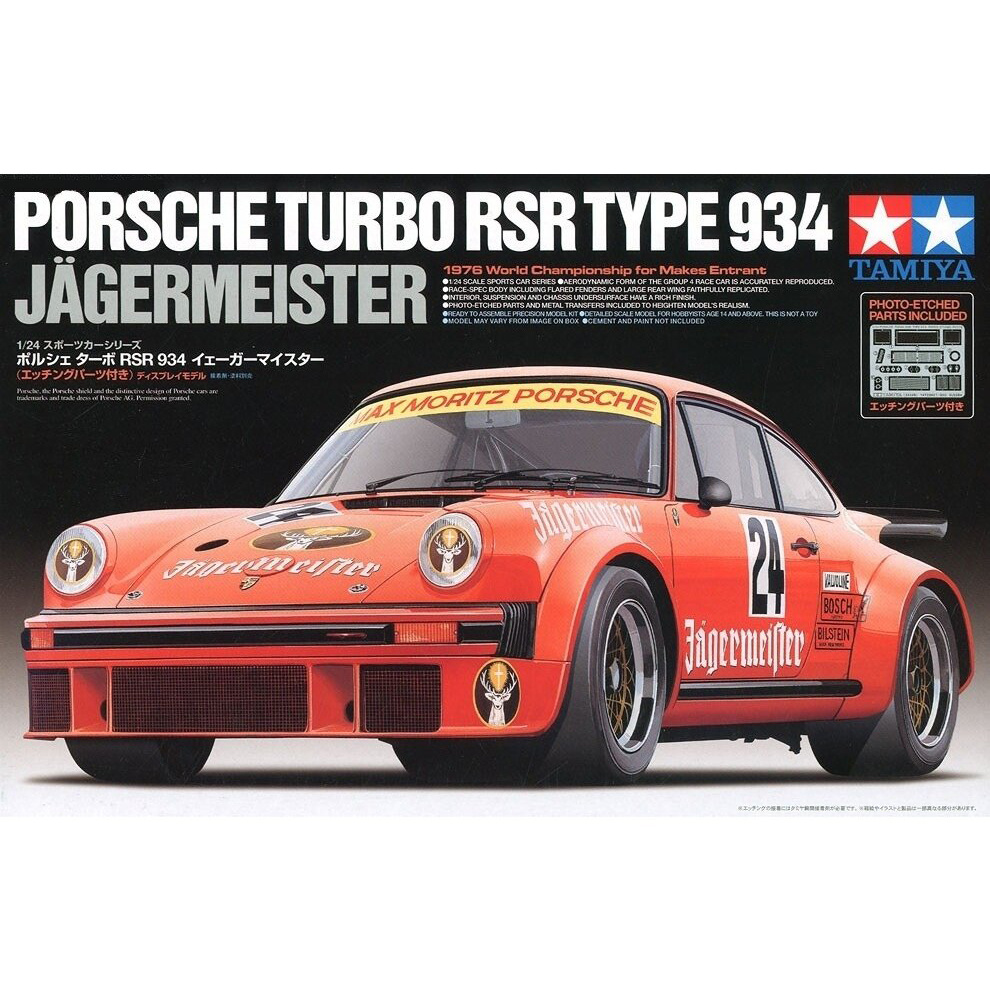 24328 Tamiya 1/24 Автомобиль Porsche Turbo RSR Type 934 Jägermeister