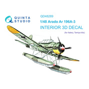 QD48289 Quinta Studio 1/48 3D Decal of the interior of the cabin Ar 196A-3 (Italeri)