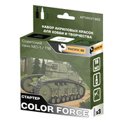 863 Pacific88 Набор СТАРТЕР COLOF FORCE Советский танк МС-1 / Т18 (Soviet tank MS-1 / T18), 3 шт.