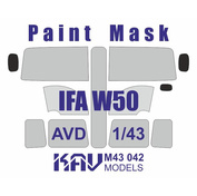 M43 042 KAV models 1/43 Окрасочная маска для моделей на базе IFA W50 (AVD Models)