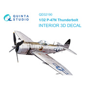 QD32190 Quinta Studio 1/32 3D Декаль интерьера кабины P-47N Thunderbolt (Т$ач)