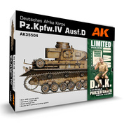 AK35504-A AK Interactive 1/35 Танк Pz.Kpfw.IV Ausf.D Afrika Korps + фигура танкиста DAK Panzerfahrer