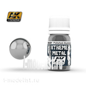 AK481 AK Interactive XTREME METAL POLISHED ALUMINIUM 30ml (metallic, polished aluminium)
