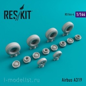 RS144-004 RESKIT 1/144 Airbus A319 Смоляные колеса