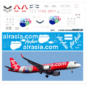 321-29 PasDecals 1/144 Декаль на A-321 Air Asia