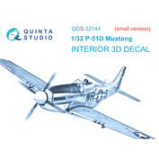 QDS-32144 Quinta Studio 1/32 3D Декаль интерьера кабины P-51D Mustang (Трубач) (Малая версия)