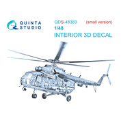 QDS-48383 Quinta Studio 1/48 3D Decal of Mi-17 cabin Interior (Trumpeter) (Small version)