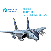 QD32099 Quinta Studio 1/32 3D Декаль интерьера кабины F-14B (Трубач)