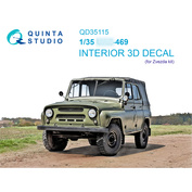 QD35115 Quinta Studio 1/35 3D Декаль интерьера кабины для модели Звезда 