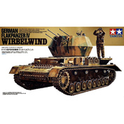 35233 Tamiya 1/35 German Flakpanzer Iv Wirbelwind anti-Aircraft installation on the basis of the Panzer Iv tank, with a four-barrel 20mm cannon and two figures.