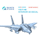 QDS-32099 Quinta Studio 1/32 3D Декаль интерьера кабины F-14B (Трубач) (Малая версия)