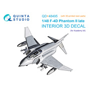 QD+48495 Quinta Studio 1/48 3D Декаль интерьера для F-4D late Phantom II (Academy) (с 3D-печатными деталями)