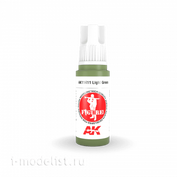 AK11411 AK Interactive Краска акриловая LIGHT GREEN – FIGURES (светло-зеленый) 17 мл