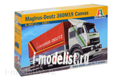 3912 Italeri 1/24 Truck Magirus Deutz 360M19 Canvas 