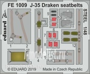 FE1009 Eduard 1/48 Фототравление для J-35 Draken, стальные ремни