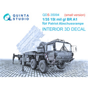 QDS-35094 Quinta Studio 1/35 3D Cabin Interior Decal 15t mil gl BR A1 for Patriot Abschussrampe (Trumpeter) (Small version)