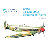 QD48133 Quinta Studio 1/48 3D Декаль интерьера кабины Spitfire Mk.I (Eduard)