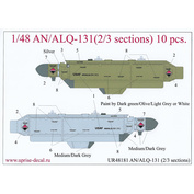 UR48181 UpRise 1/48 Декали для AN/ALQ-131 (2/3 sections) 10 pcs.