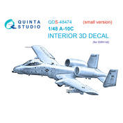 QDS-48474 Quinta Studio 1/48 3D Декаль интерьера кабины A-10C (GWH) (Малая версия)