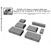 f72069 SG Modelling 1/72 Fuel tanks and spare parts boxes for tanks T-54-2 and T-54-3