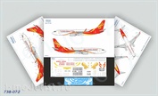 738-072 Ascensio 1/144 Декаль на самолёт Boeng 737-800 Hainan Arlines red