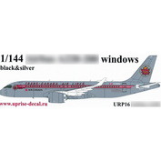 URP16 Sunrise 1/144 Decals for A220-200 Window (black)