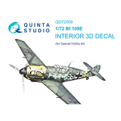 QD72009 Quinta Studio 1/72 3D Декаль интерьера кабины Bf 109E (Special Hobby)