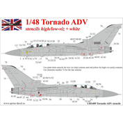 URS489 Sunrise 1/48 Decals for Tornado ADV (F.3) low/high-viz stencils
