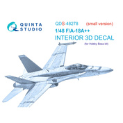 QDS-48278 Quinta Studio 1/48 3D Декаль интерьера кабины F/A-18A++ (HobbyBoss) (Малая версия)