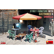 35647 MiniArt 1/35 Outdoor furniture with electronics and umbrella