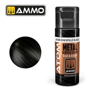 ATOM20168 Ammo Mig Акриловая краска ATOM COLOR METALLIC Черный / Metallic Black