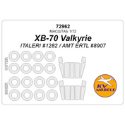 72962 KV Models 1/72 XB-70 Valkyrie (ITALERI #1282 / AMT ERTL #8907) + маски на диски и колеса