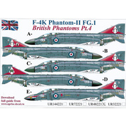 UR48221 UpRise 1/48 Декали для F-4K Phantom-II FG.1, British Phantoms Pt.4