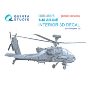 QDS-48375 Quinta Studio 1/48 3D Cabin Interior Decal AH-64E (Hasegawa) (Small version)