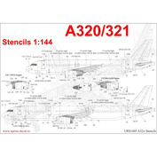URS1445L Sunrise 1/144 Decals for A-32x tech. inscriptions