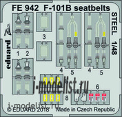 FE942 Eduard 1/48 photo etched parts F-101B belts, steel