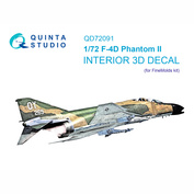 QD72091 Quinta Studio 1/72 3D Декаль интерьера кабины F-4D (FineMolds)
