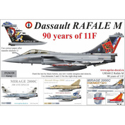 URS4812 Sunrise 1/48 Decal for Rafale M 90 years of 11F, without stencil
