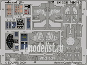 Ss336 Eduard 1/72 Цветное фототравление для MiGG-15 S. A.