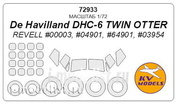 72933 KV models 1/72 De Havilland DHC-6 TWIN OTTER (REVELL #00003, #04901, #64901, #03954) + маски на диски и колеса