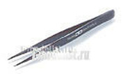 74004 Tamiya Straight tweezers stainless steel with black cationic coating