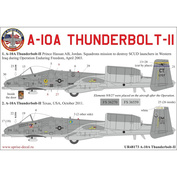 UR48173 UpRise 1/48 Декаль для A-10A Thunderbolt, с тех. надписями