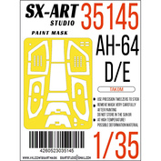 35145 SX-Art 1/35 Окрасочная маска AH-64D/E (Takom)