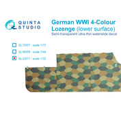 QL32017 Quinta Studio 1/32 Германский WWI 4-цветный Лозенг (нижние поверхности)