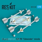 RS72-0232 Reskit 1/72 Ракеты для AIM-9B 