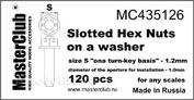 Mc435126 MasterClub Корончатая гайка с шайбой, размер под ключ - 1.2мм