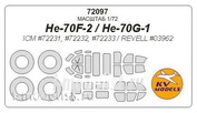 72097 KV Models 1/72 Mask for he-70 aircraft (all modifications)