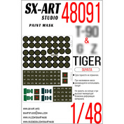 48091 SX-Art 1/48 Окрасочная маска танка 90 + STS Tiger (Suyata)